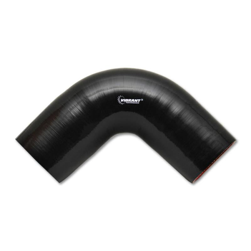 Vibrant 90 Degree Silicone Elbow 3.125in ID x 3.50in Leg Length - Black Vibrant VIB27932
