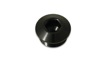Load image into Gallery viewer, Vibrant Aluminum -12AN ORB Slimline Port Plug w/O-Ring - Anodized Black - Black Ops Auto Works