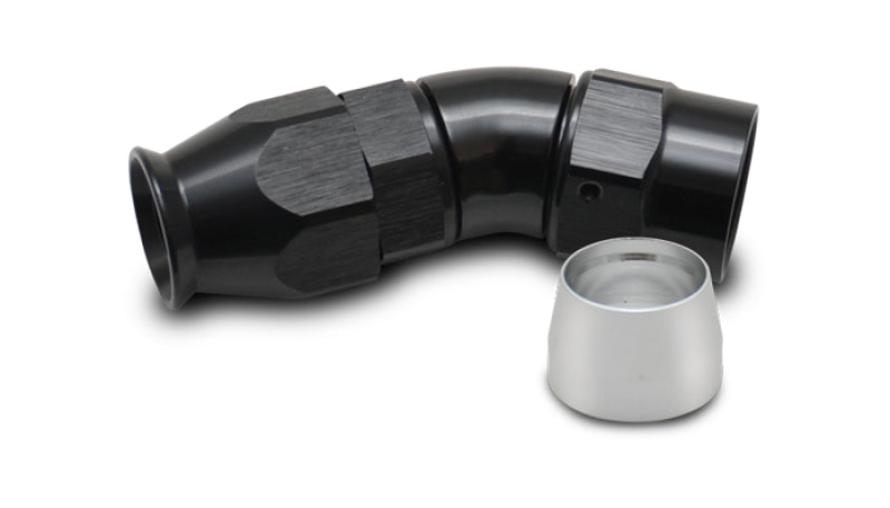 Vibrant Aluminum 30 Degree One Piece Hose End for PTFE Lined Hose (Size -12AN) - Black Ops Auto Works