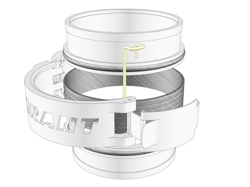 Vibrant Aluminum Weld Ferrules w/ O-Rings for 5in OD Tubing - Sold in Pairs Vibrant VIB12550