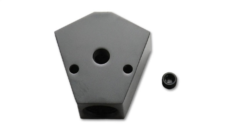 Vibrant Billet Aluminum Y-Block Fitting with 1/8in NPT Port - 1/2in NPT x 3/8in NPT x 3/8in NPT Vibrant VIB10821