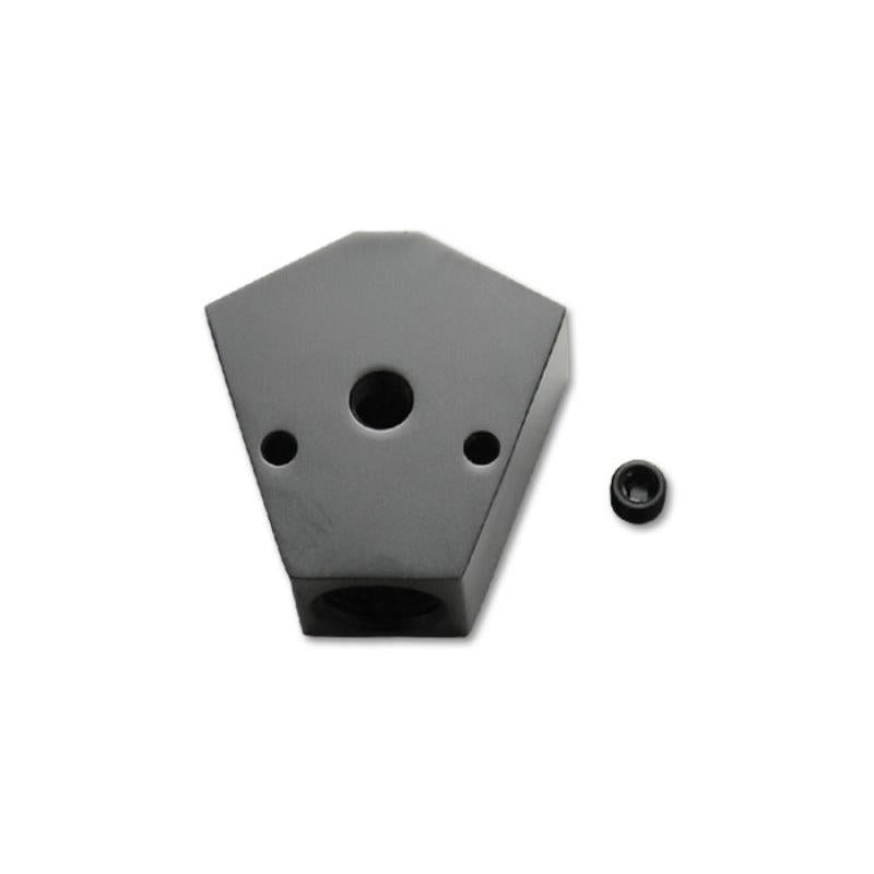 Vibrant Billet Aluminum Y-Block Fitting with 1/8in NPT Port - 1/2in NPT x 3/8in NPT x 3/8in NPT Vibrant VIB10821