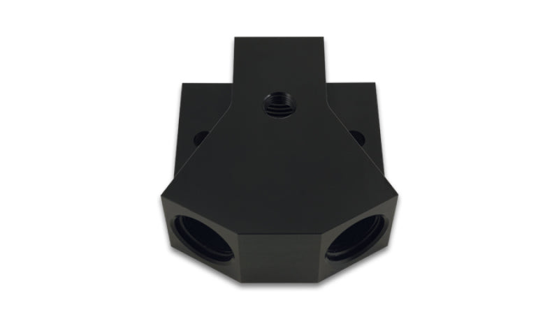 Vibrant Billet Aluminum Y-Block Fitting with 1/8in NPT Port -8AN x Dual -8AN ORB - Black Ops Auto Works