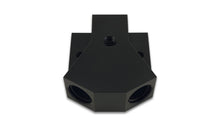 Load image into Gallery viewer, Vibrant Billet Aluminum Y-Block Fitting with 1/8in NPT Port -8AN x Dual -8AN ORB - Black Ops Auto Works