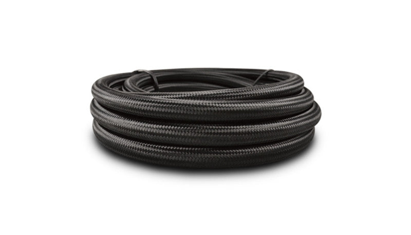 Vibrant Black Nylon Braided Flex Hose AN -10 Hose ID 0.56in (150ft Roll) - Black Ops Auto Works