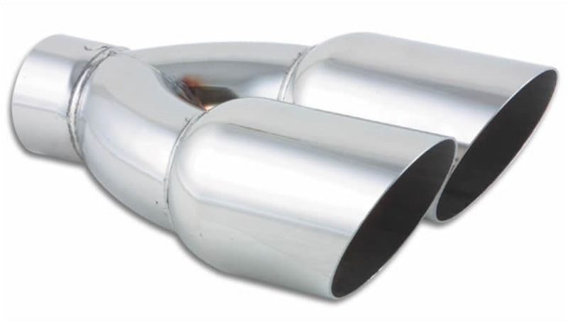 Vibrant Dual 3.5in Round SS Exhaust Tip (Single Wall Angle Cut) - Black Ops Auto Works