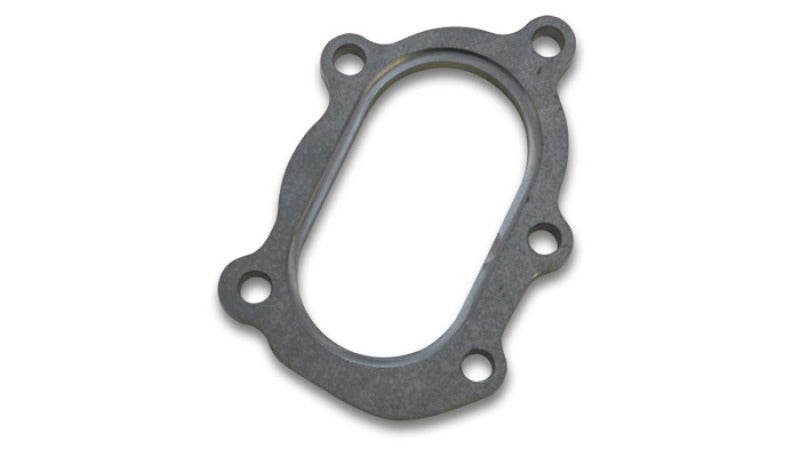 Vibrant GT25R / GT28R Discharge Flange with Oval Outlet (5 Bolt) T304 SS 1/2in Thick - Black Ops Auto Works