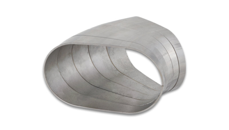 Vibrant Horizontal 304 SS Nominal 3 in. Oval / 3.75 in. Centerline Radius, 9 degree/cut -Set of 5 - Black Ops Auto Works
