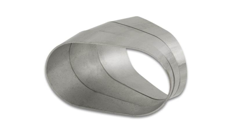 Vibrant Horizontal 304 SS Oval Pie Cuts 3.5in OD Tight 45 Degree Elbow - Black Ops Auto Works