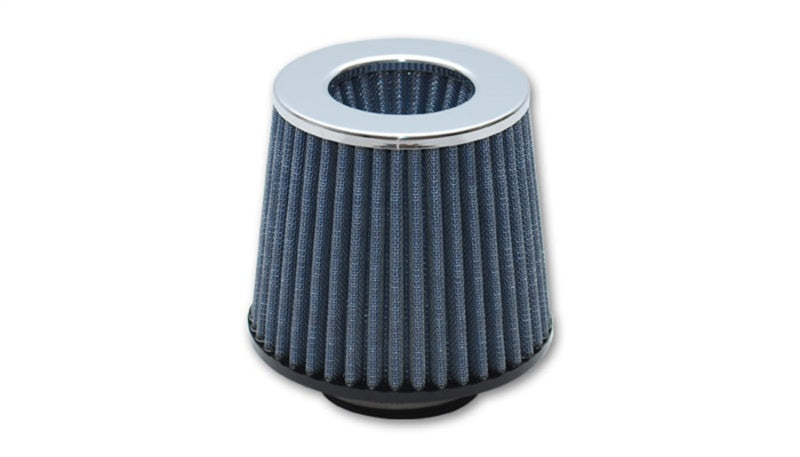 Vibrant Open Funnel Perf Air Filter (5in Cone O.D. x 5in Tall x 4.5in inlet I.D.) Chrome Filter Cap - Black Ops Auto Works