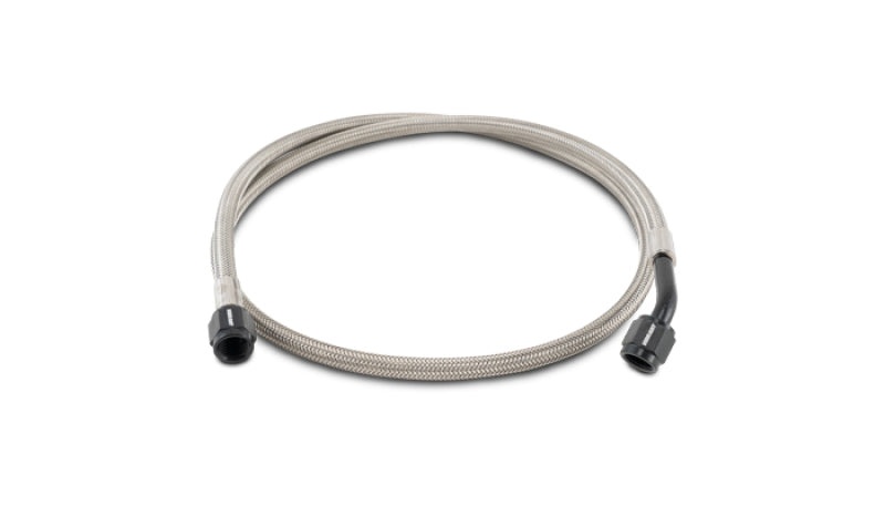 Vibrant Pre-Assembled Hose Assemblies -3AN 36in Length Hose End Style Straight/45 Degrees - Black Ops Auto Works
