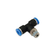 Load image into Gallery viewer, Vibrant Push Lock Vacuum Male Tee Fitting Tube OD 1/4in Male Thread 1/4in NPT Vibrant VIB22634