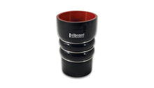 Load image into Gallery viewer, Vibrant Silicone Coupling 4 Ply Aramid CAC Hose 3in x 3.5in Inlet/Outlet - Black - Black Ops Auto Works