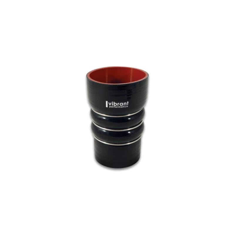 Vibrant Silicone Coupling 4 Ply Aramid CAC Transition Hose 4in x 3.5in Inlet/Outlet - Black Vibrant VIB11867