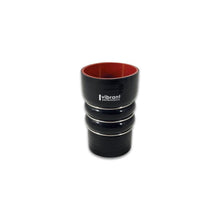 Load image into Gallery viewer, Vibrant Silicone Coupling 4 Ply Aramid CAC Transition Hose 4in x 3.5in Inlet/Outlet - Black Vibrant VIB11867