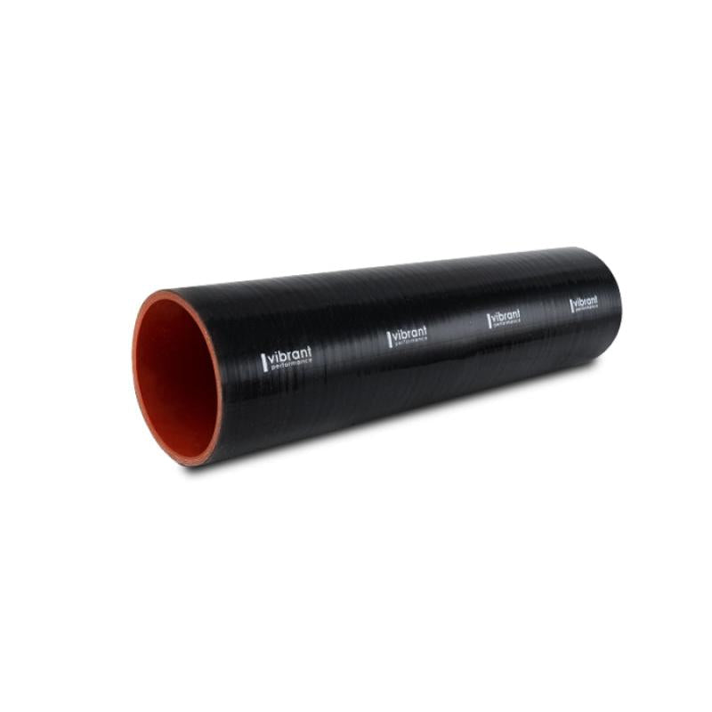 Vibrant Silicone Straight Hose Coupler 0.50in ID x 12.00in Long - Gloss Black Vibrant VIB27312