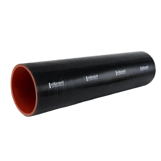 Vibrant Silicone Straight Hose Coupler 0.625in ID x 12.00in Long - Gloss Black Vibrant VIB27316