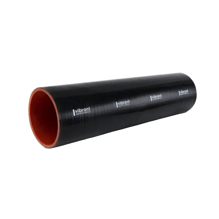 Vibrant Silicone Straight Hose Coupler 0.75in ID x 12.00in Long - Gloss Black Vibrant VIB27319