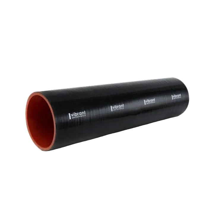 Vibrant Silicone Straight Hose Coupler 3.125in ID x 12.00in Long - Gloss Black Vibrant VIB27380