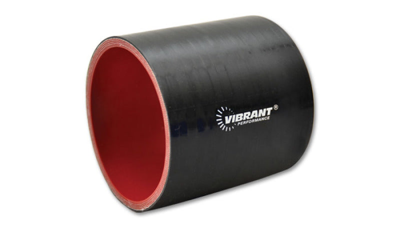 Vibrant Silicone Straight Hose Coupler 3.125in ID x 3.00in Long - Gloss Black Vibrant VIB19816