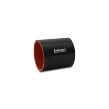 Load image into Gallery viewer, Vibrant Silicone Straight Hose Coupler 3.125in ID x 3.00in Long - Gloss Black Vibrant VIB19816