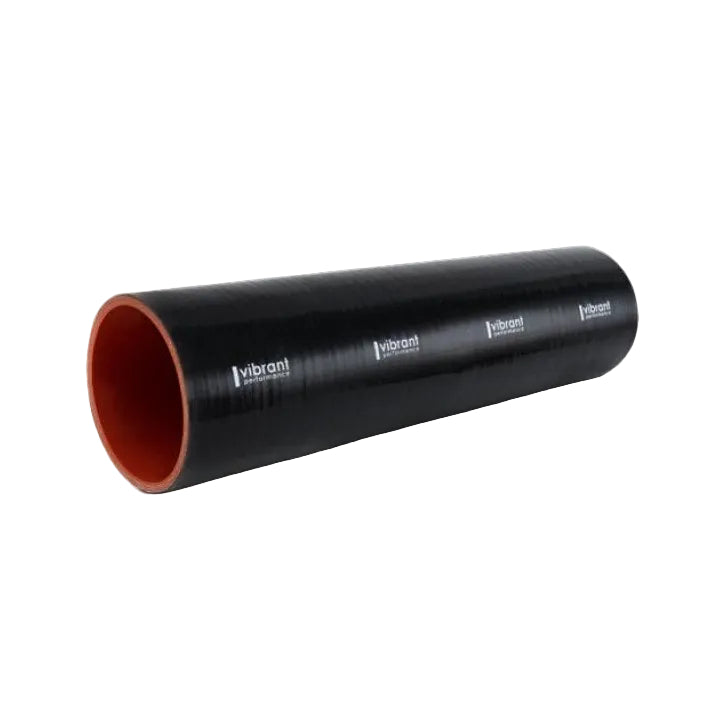 Vibrant Silicone Straight Hose Coupler 6.00in ID x 12.00in Long - Gloss Black Vibrant VIB27399