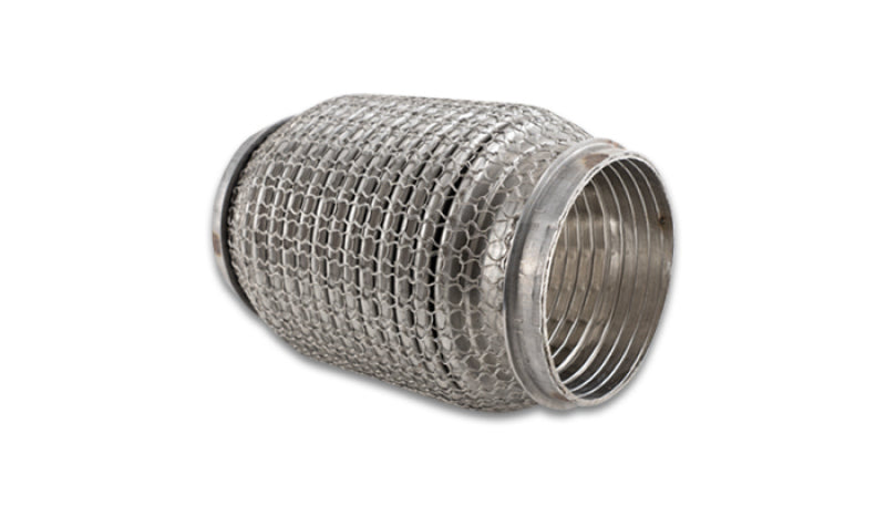 Vibrant SS Flex Coupling w/ Interlock Liner and Mesh Braid 3in Inlet/Outlet x 6in long - Black Ops Auto Works