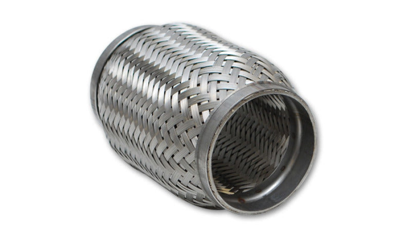 Vibrant SS Flex Coupling with Inner Braid Liner 2.25in inlet/outlet x 8in flex length - Black Ops Auto Works