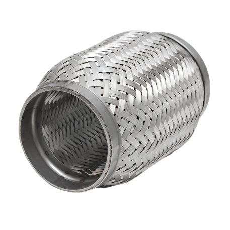 Vibrant SS Flex Coupling with Inner Braid Liner 2in inlet/outlet x 6in flex length