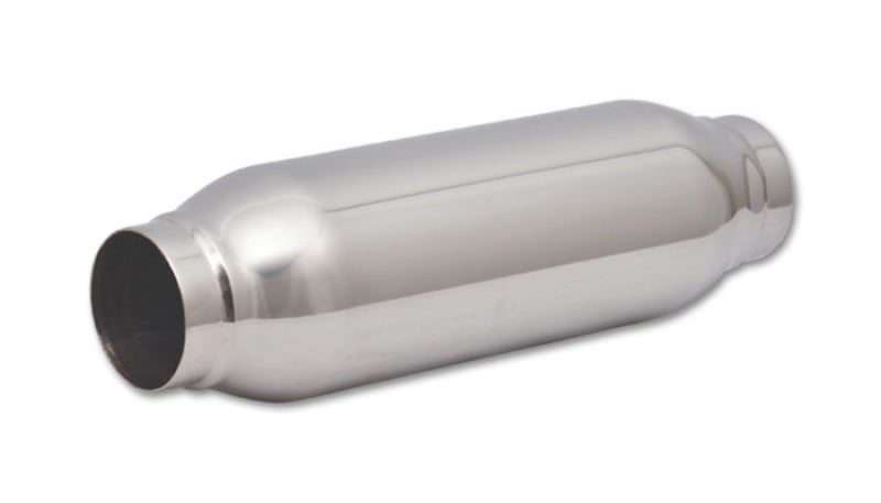 Vibrant SS Resonator (Standard Design) 2.25in inlet/outlet x 12in long - Black Ops Auto Works