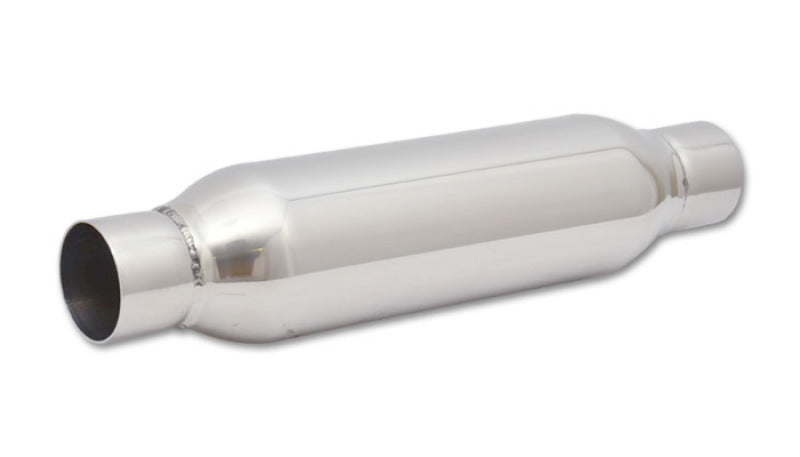 Vibrant SS Resonator (Standard Design) 2.5in inlet/outlet x 18in long - Black Ops Auto Works