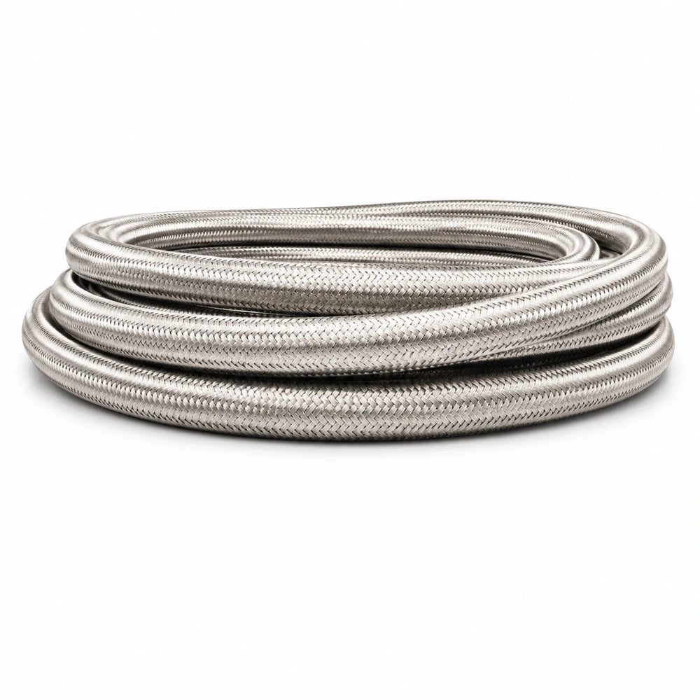 Vibrant Stainless Steel Braided Flex Hose w/PTFE Liner AN -3 (20ft Roll) - Vibrant 18423