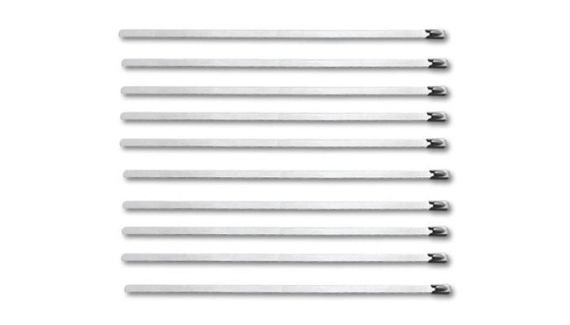 Vibrant Stainless Steel Cable Ties 14.5in Long (10 Cable Ties / Pack) - Black Ops Auto Works