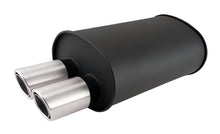 Load image into Gallery viewer, Vibrant Streetpower Flat Blk Muffler 2.5in Inlet 3in Dual Tip 12315 - Primary
