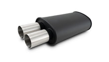 Load image into Gallery viewer, VIB12320-Vibrant Streetpower Flat Blk Muffler 9x5x15in Body 2.5in Inlet ID 3in Tip OD w/Dual Straight Tips-Muffler-Vibrant