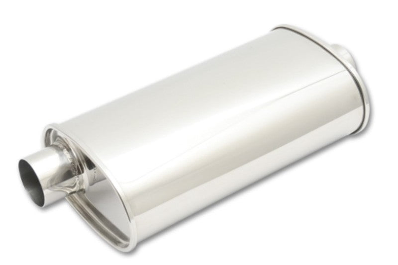 Vibrant StreetPower Oval Muffler 3.50in Inlet/Outlet (Offset-Center) - Black Ops Auto Works