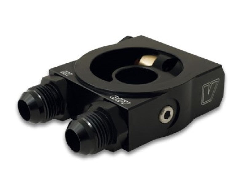 Vibrant Thermostatic Oil Cooler Sandwich Adapter w/Thermostat - Black Ops Auto Works