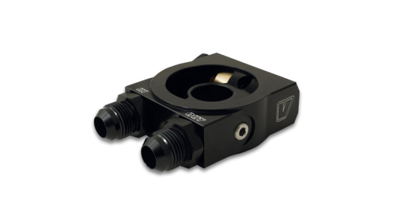 Vibrant Thermostatic Oil Cooler Sandwich Adapter w/Thermostat - Black Ops Auto Works