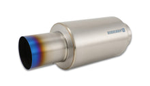 Load image into Gallery viewer, Vibrant Titanium Muffler w/Straight Cut Burnt Tip 4in Inlet / 4in Outlet - Black Ops Auto Works