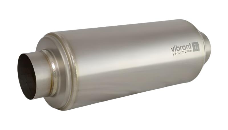 VIB17540-Vibrant Titanium Resonator 4in Inlet / 4in Outlet x 16in Long-Resonators-Vibrant