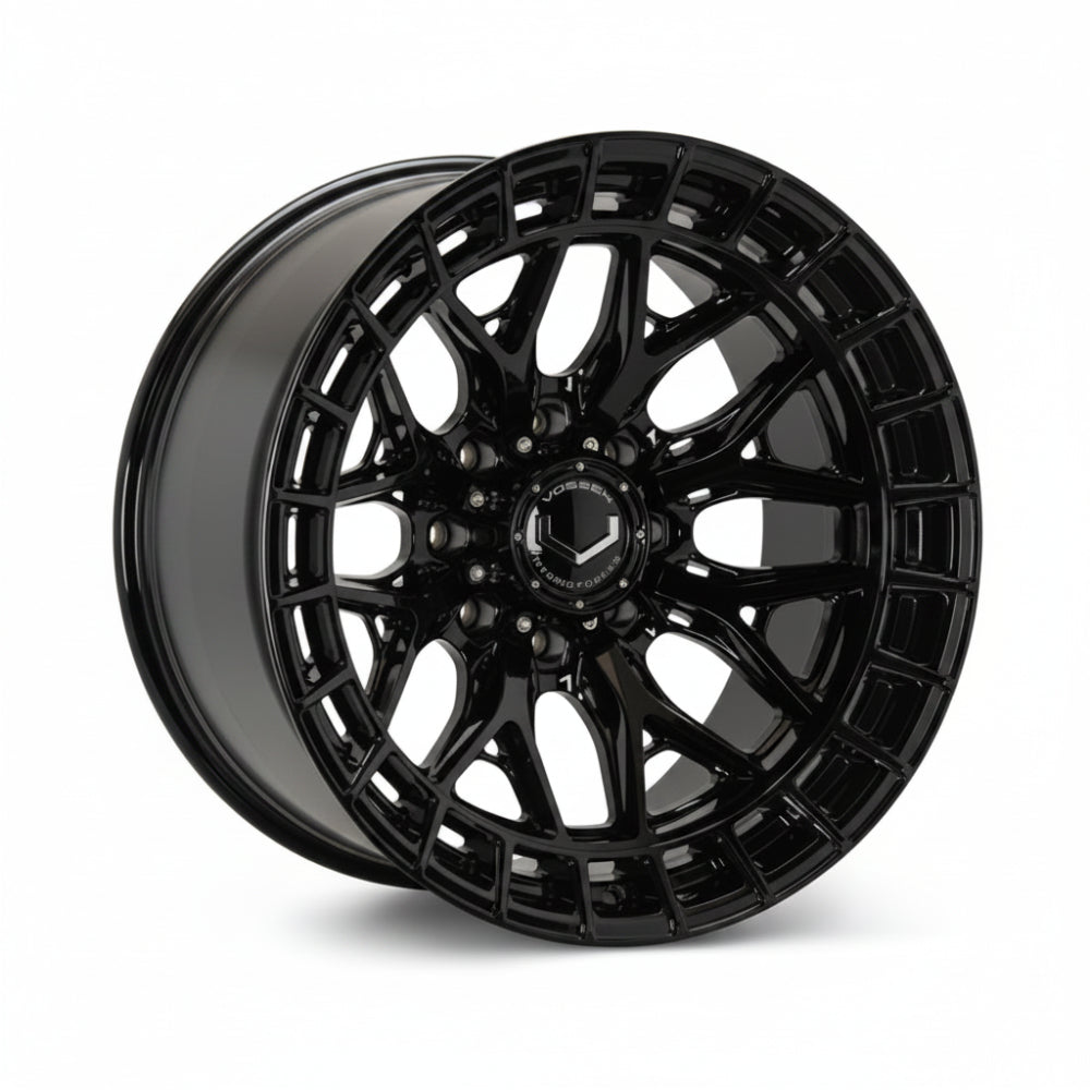Vossen HFX-1 20x10 Gloss Black wheel with 8x165.1 bolt pattern, image 1