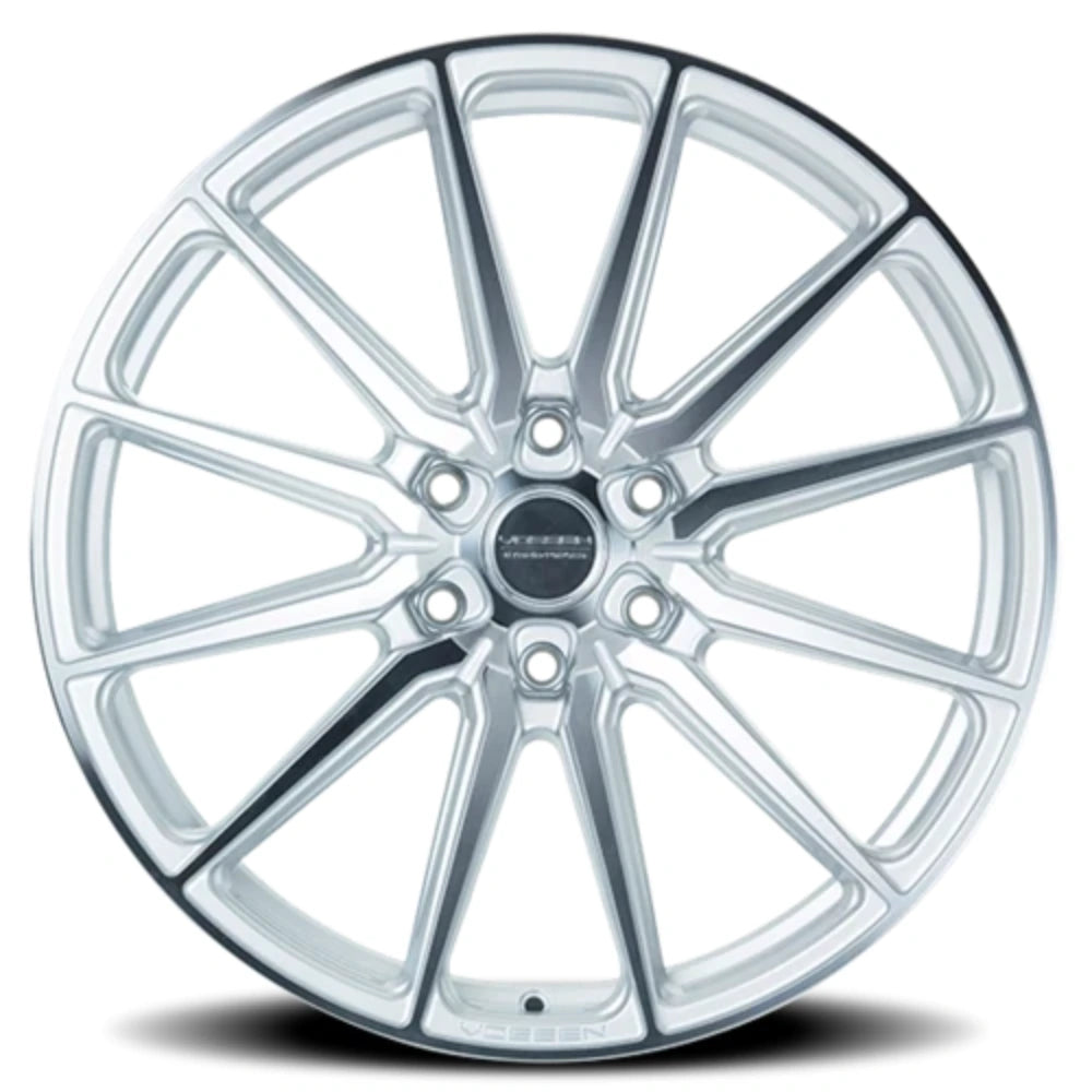 Vossen HF6-1 22x9.5 / 6x139.7 / ET20 / Deep Face / 106.1 - Silver Polished Wheel - Vossen HF61-2G20