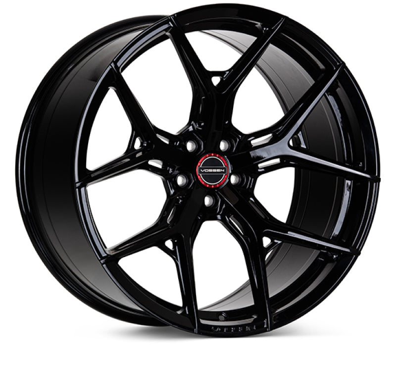 Vossen HF-5 22x10.5 Gloss Black wheel full view