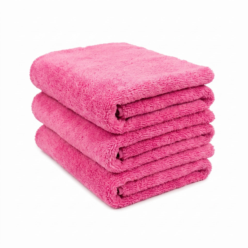 WASH & WHIPS Edgeless Microfiber Coral Fleece with Ultrasonic Edge 3 Pack