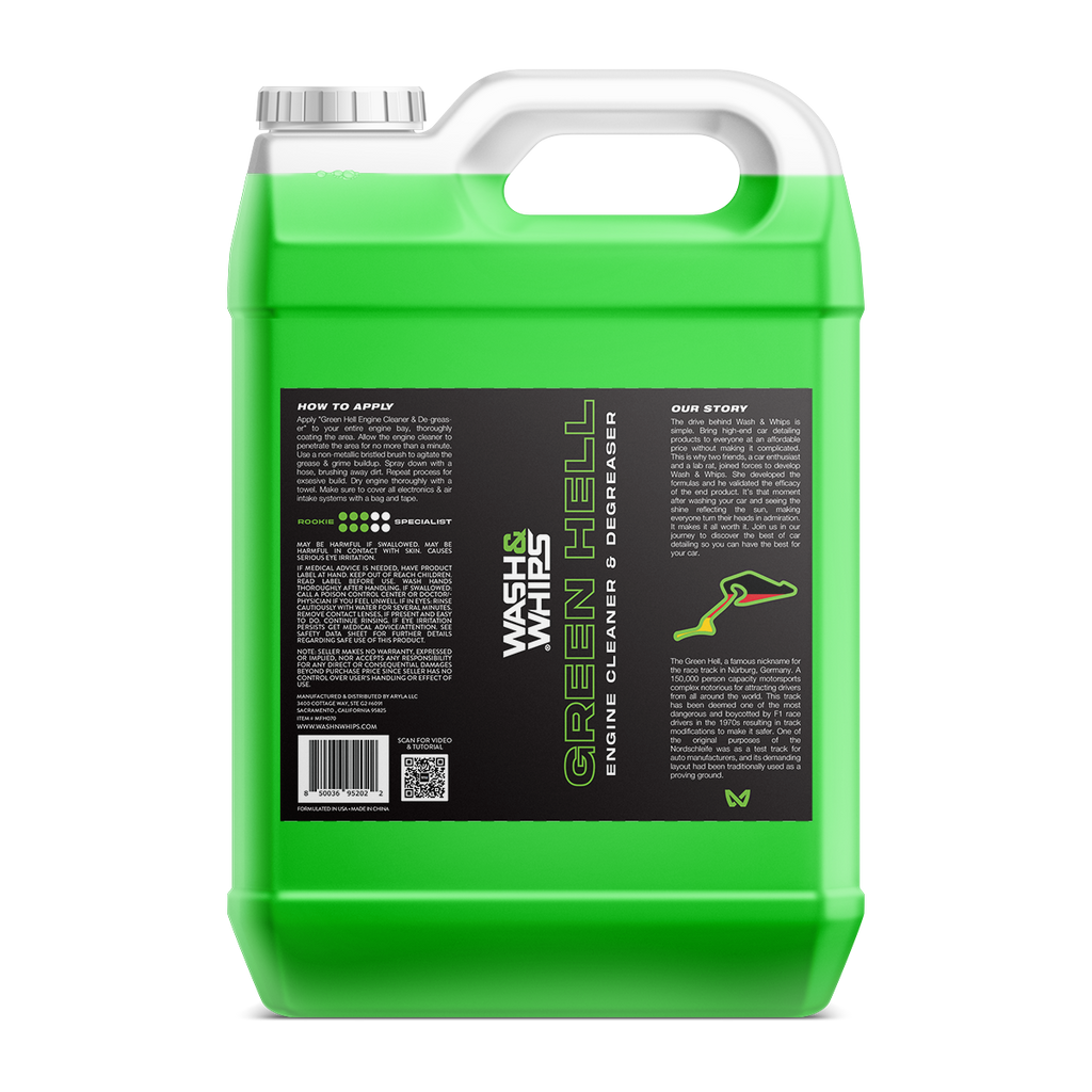 WASH & WHIPS Green Hell Engine Cleaner & Degreaser