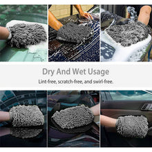 Load image into Gallery viewer, WASH &amp; WHIPS Microfiber Chenille Car Cleaning Mitt - 2pk