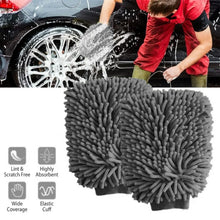 Load image into Gallery viewer, WASH &amp; WHIPS Microfiber Chenille Car Cleaning Mitt - 2pk