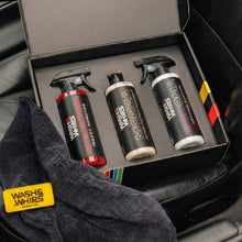 Load image into Gallery viewer, WASH &amp; WHIPS MotoPro Motorcycle Detailing Kit - Bug Remover, Leather Care, Ceramic Spray