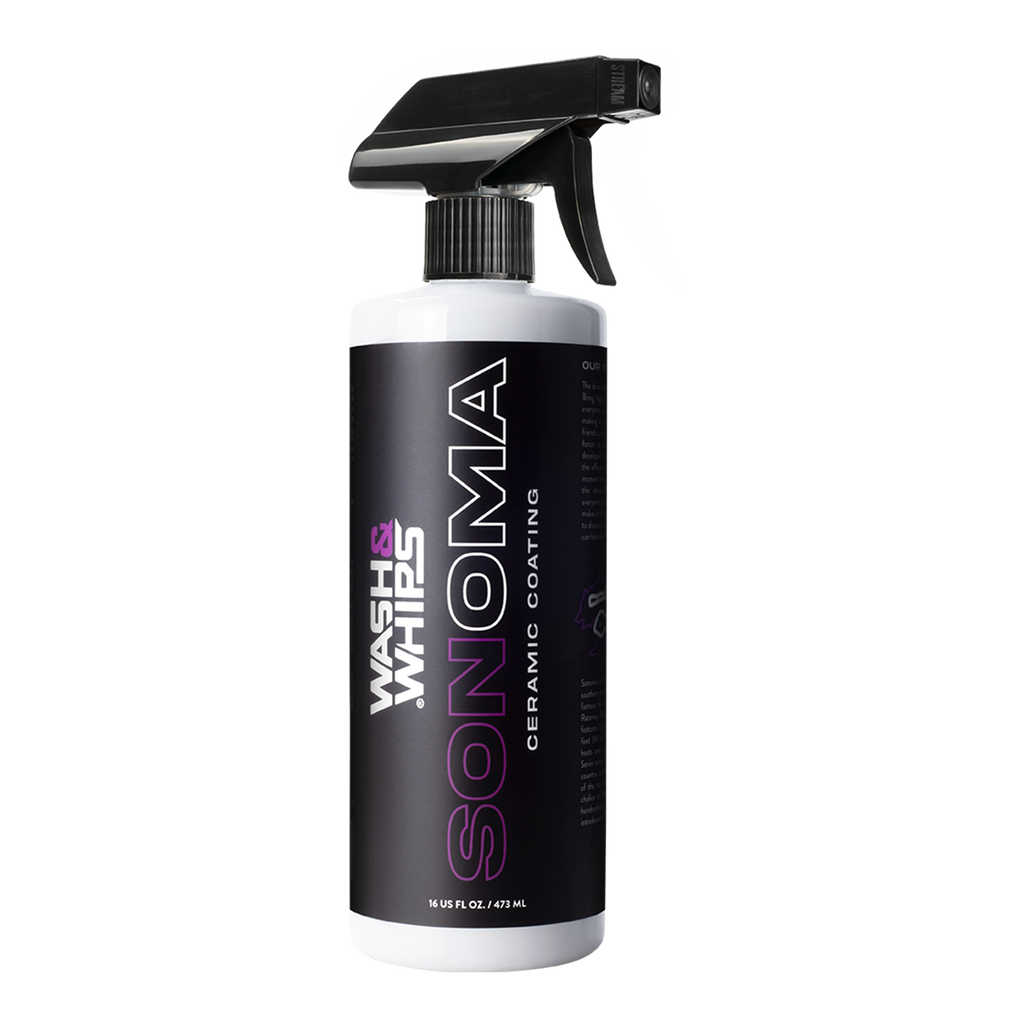 WASH & WHIPS MotoPro Motorcycle Detailing Kit - Bug Remover, Leather Care, Ceramic Spray