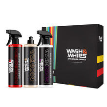 Load image into Gallery viewer, WASH &amp; WHIPS MotoPro Motorcycle Detailing Kit - Bug Remover, Leather Care, Ceramic Spray